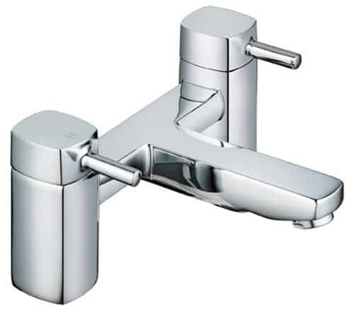 Square Modern Chrome Bathroom Bath Filler Mixer
