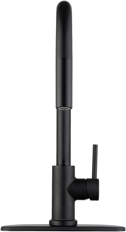 Pull Out Single Handle Kitchen Faucet – Matt Black Modern Mixer Tap