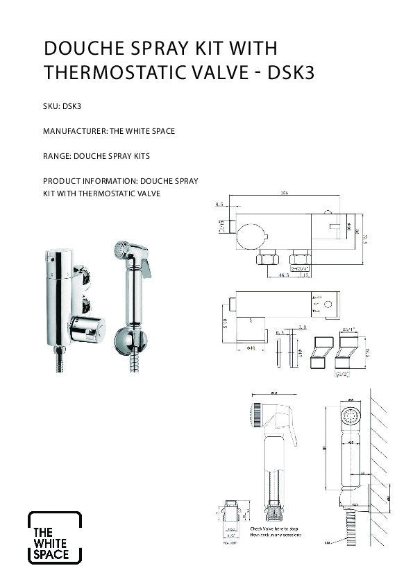 Mini Thermostatic Control Bidet Valve with Handheld Spray – Chrome