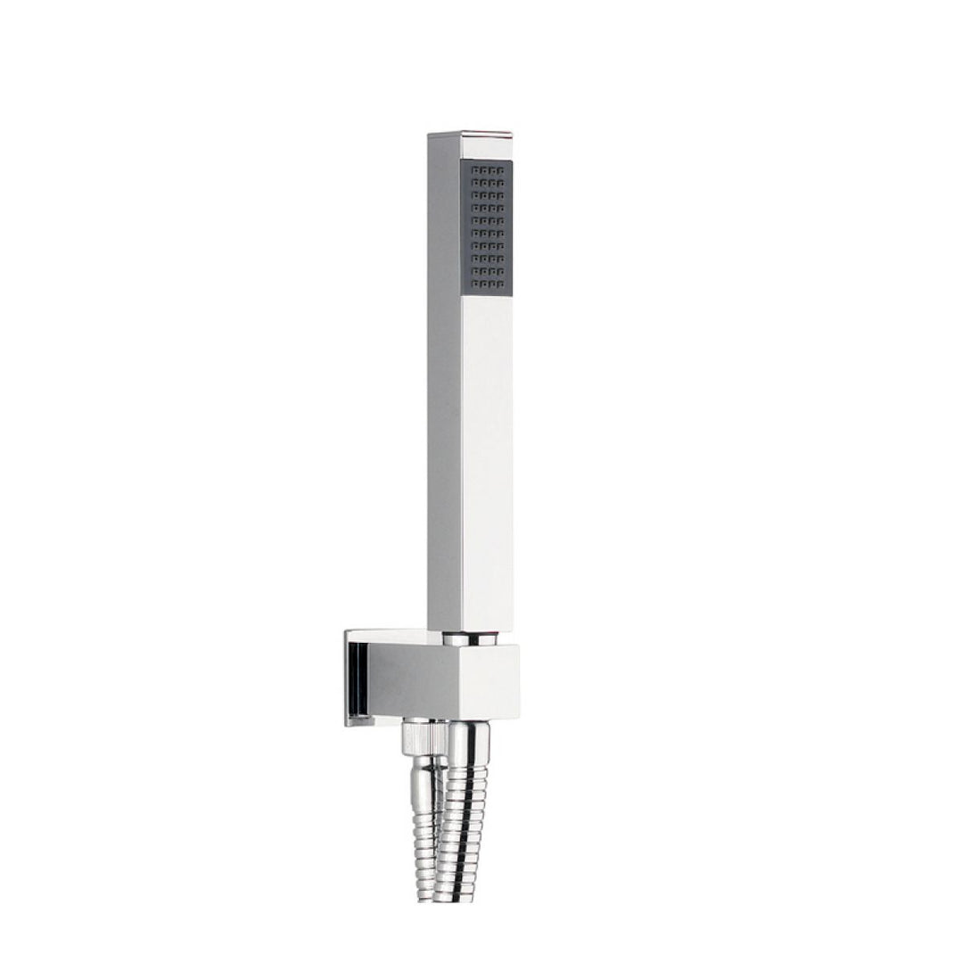 Square Shower Handset with Hose & Wall Outlet – Modern Bathroom Set