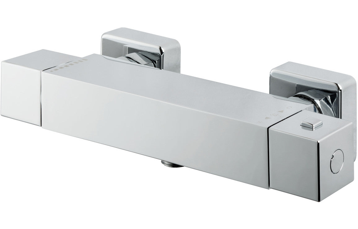 Square Thermostatic Bar Valve Single Outlet – Modern Wall Mounted Faucet