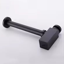 Square Matt Black Bottle Trap – Premium Basin Waste Fitting