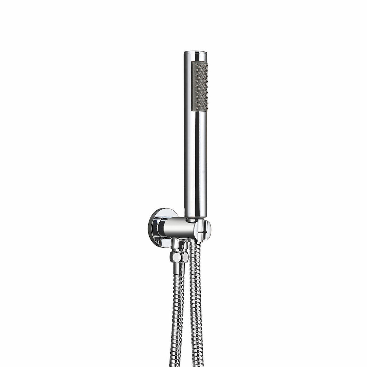 Round Shower Handset with Hose & Wall Outlet – Modern Bathroom Set