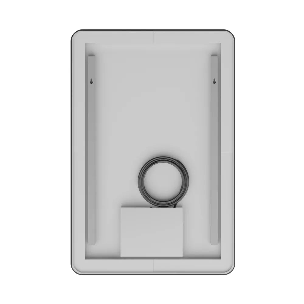 LED Rectangle Bathroom Mirror 500x700mm Matt Black with LED Lighting