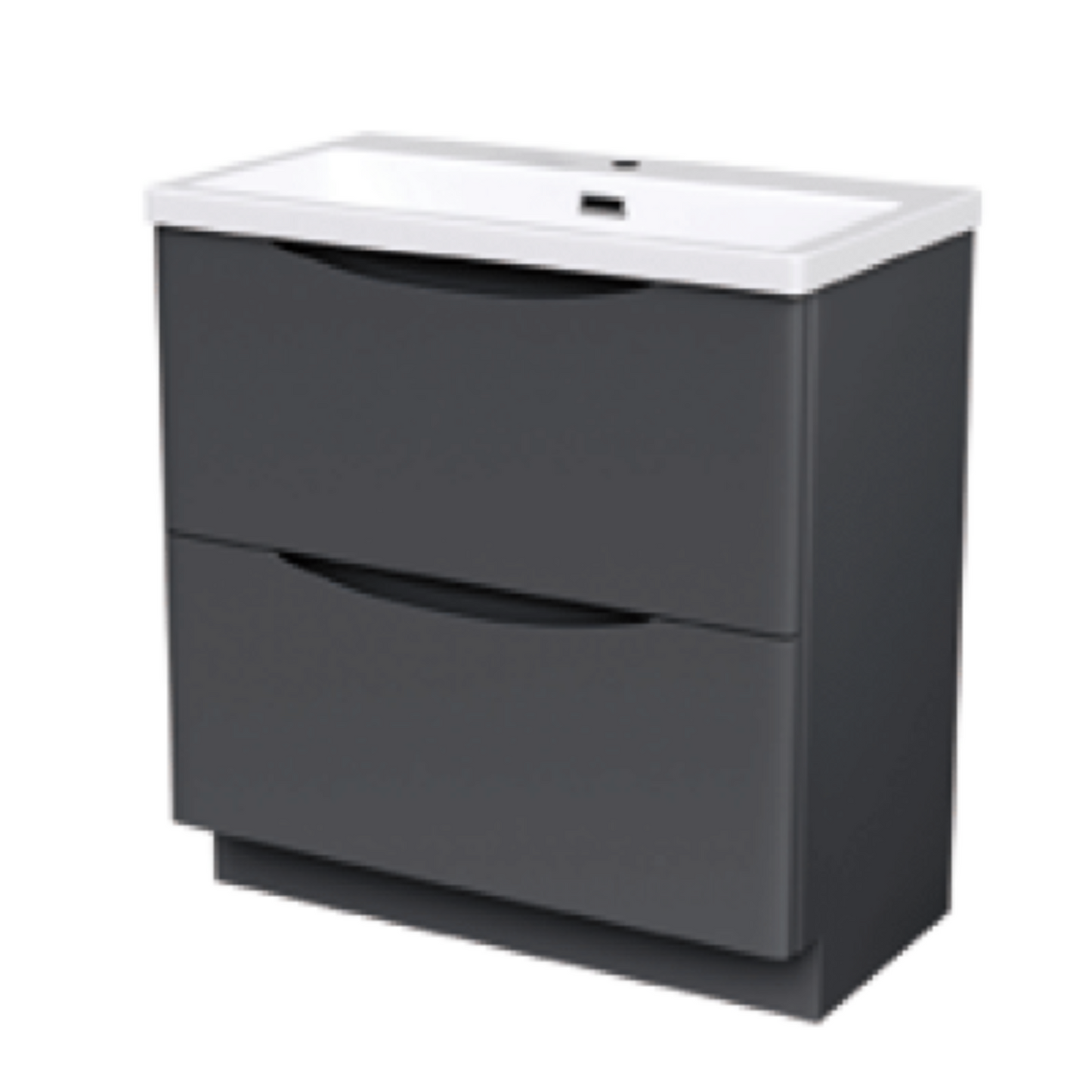 DWELTA 800 Floorstanding Anthracite Resin Basin - 800w x 850h x 450d