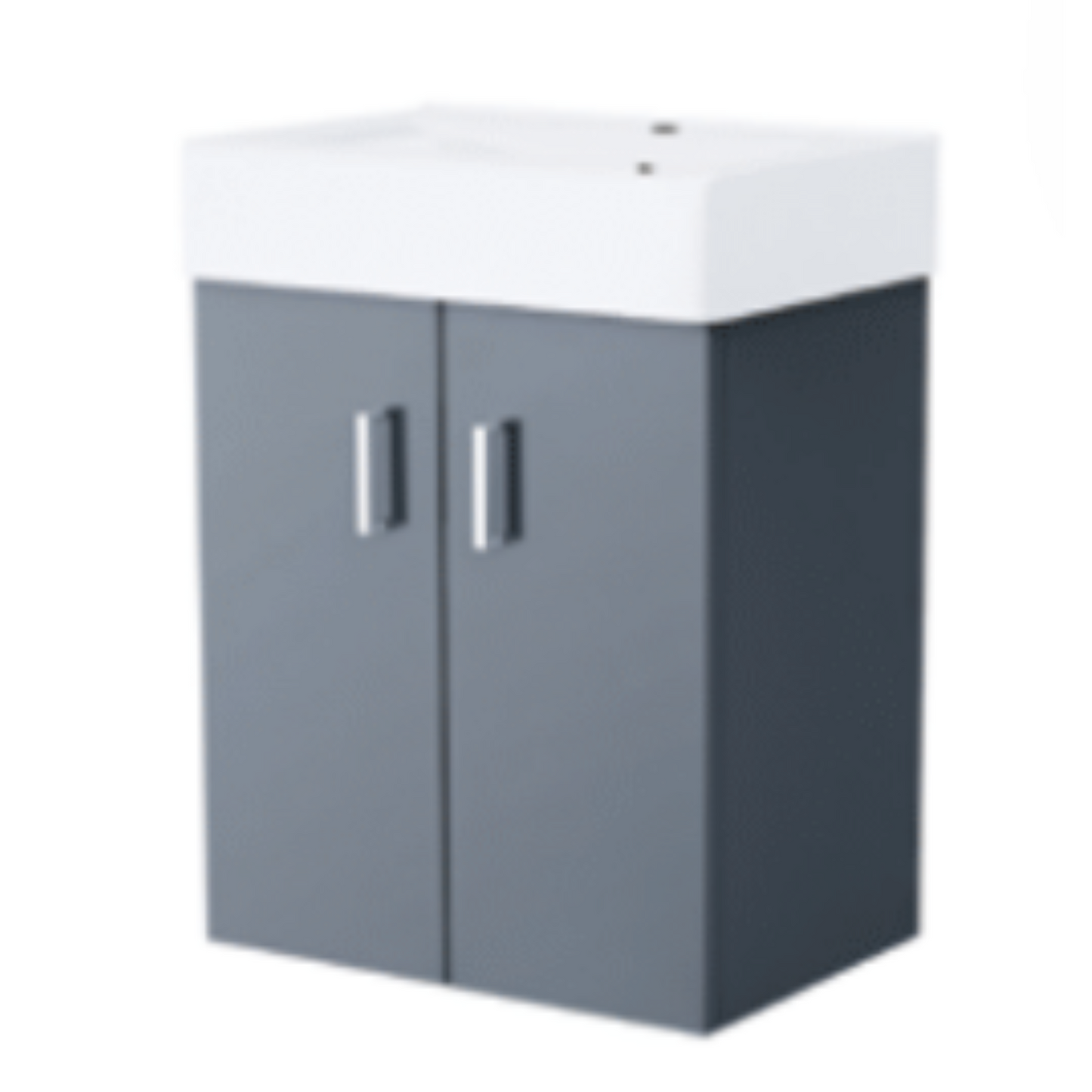 DEVON 450 Wall Hung Vanity Unit - Anthracite Finish with Ceramic Basin 450w x 585h x 310d