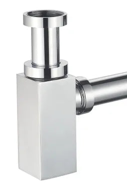 Premium Square Bottle Trap – Chrome Finish | Bathroom Sink Waste