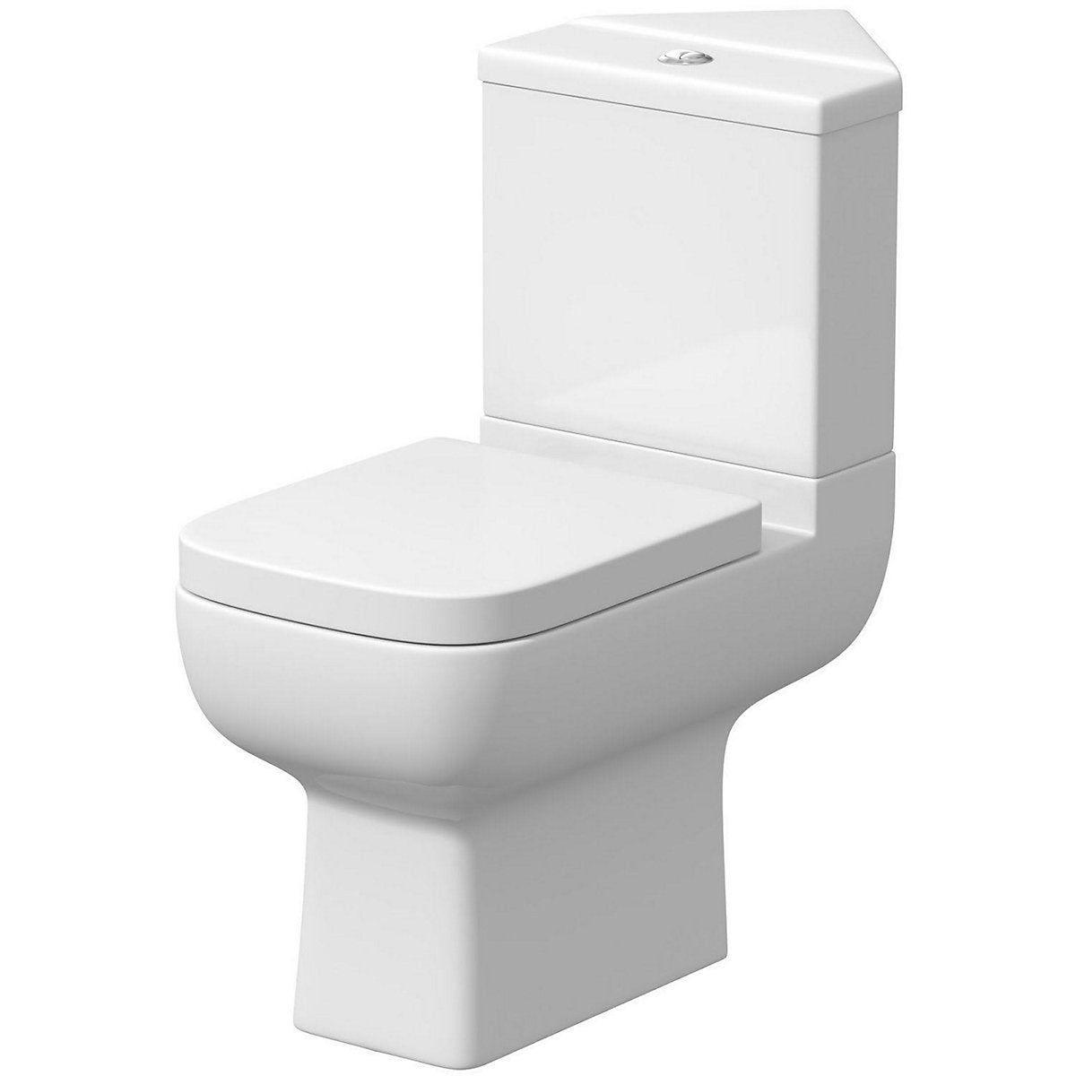 Modern Corner Close-Coupled Toilet – Space-Saving WC with Soft 360w x 400h x 605d