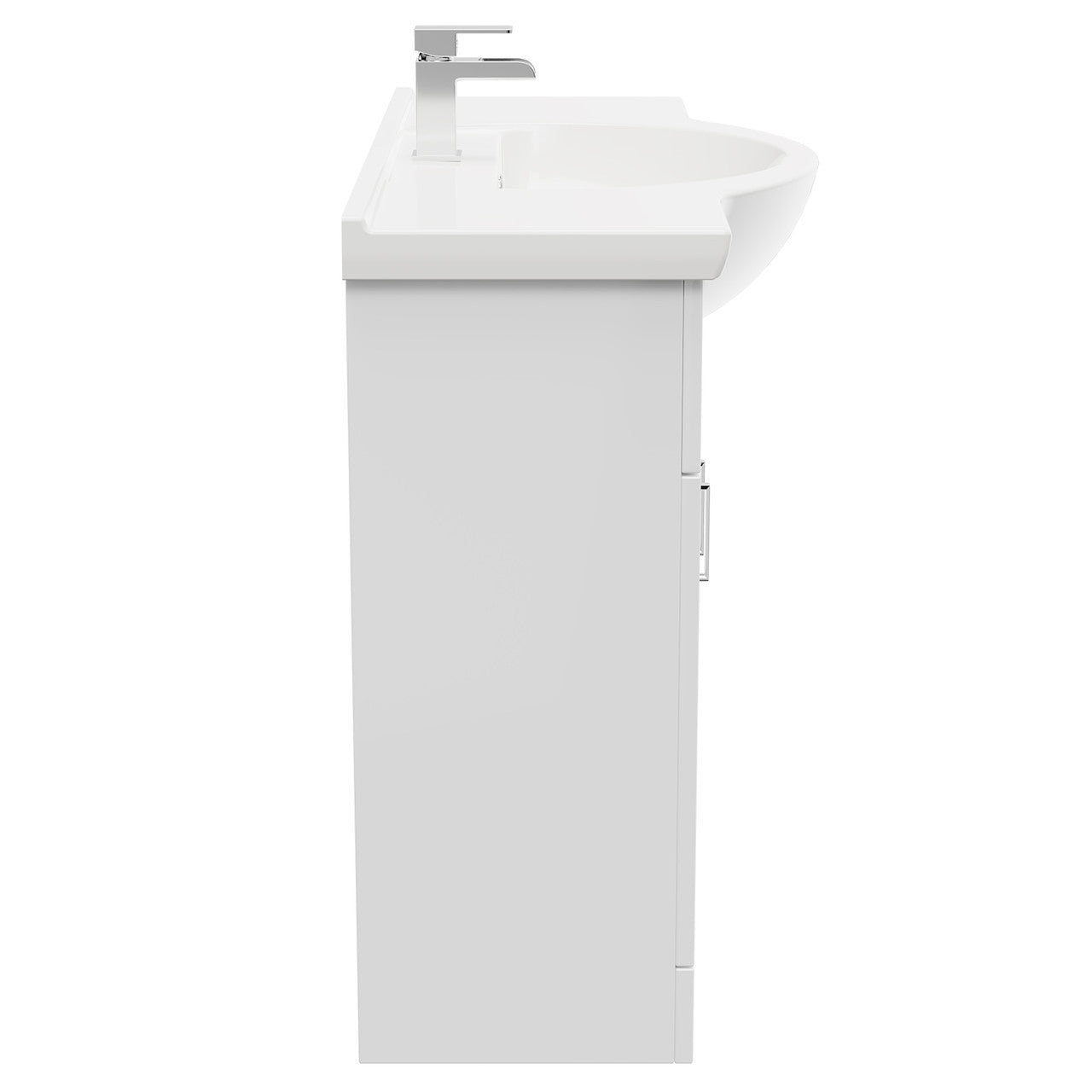 CHELSEA 1050 White Vanity Unit with Ceramic Basin (1060w x 836h x 485d)