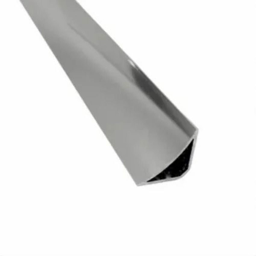 Silver Aluminum Top Corner Joint Trim – Durable Ceiling & Wall Panel Edge Finish