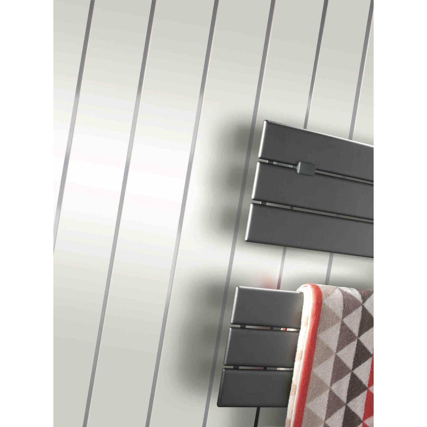 Gloss White Silver Quartz Tile – Elegant White with Metallic Stripes