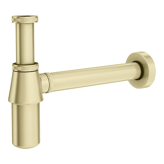 Basic Bottle Trap – Brushed Brass Finish for Modern Washbasins