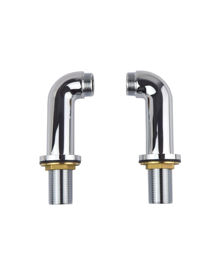 Deck Mounted Bath Pillar – Modern Bathroom Tap Fixture Stainless Steel / Brass