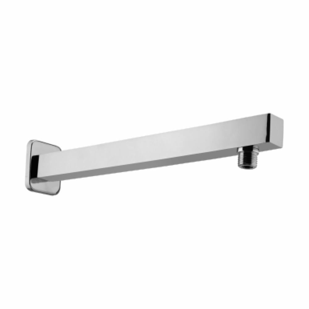 Polished Chrome Square Wall Mounted Shower Arm – 380mm Modern Bathroom Fixture