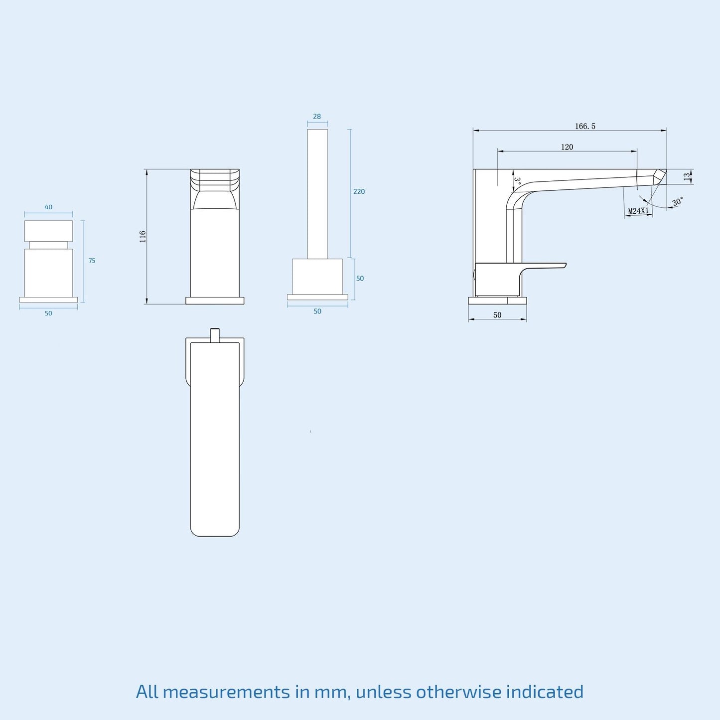 Prestige 3-Hole Deck Mounted Bath Mixer Tap with Hand Shower – Modern Chrome Finish