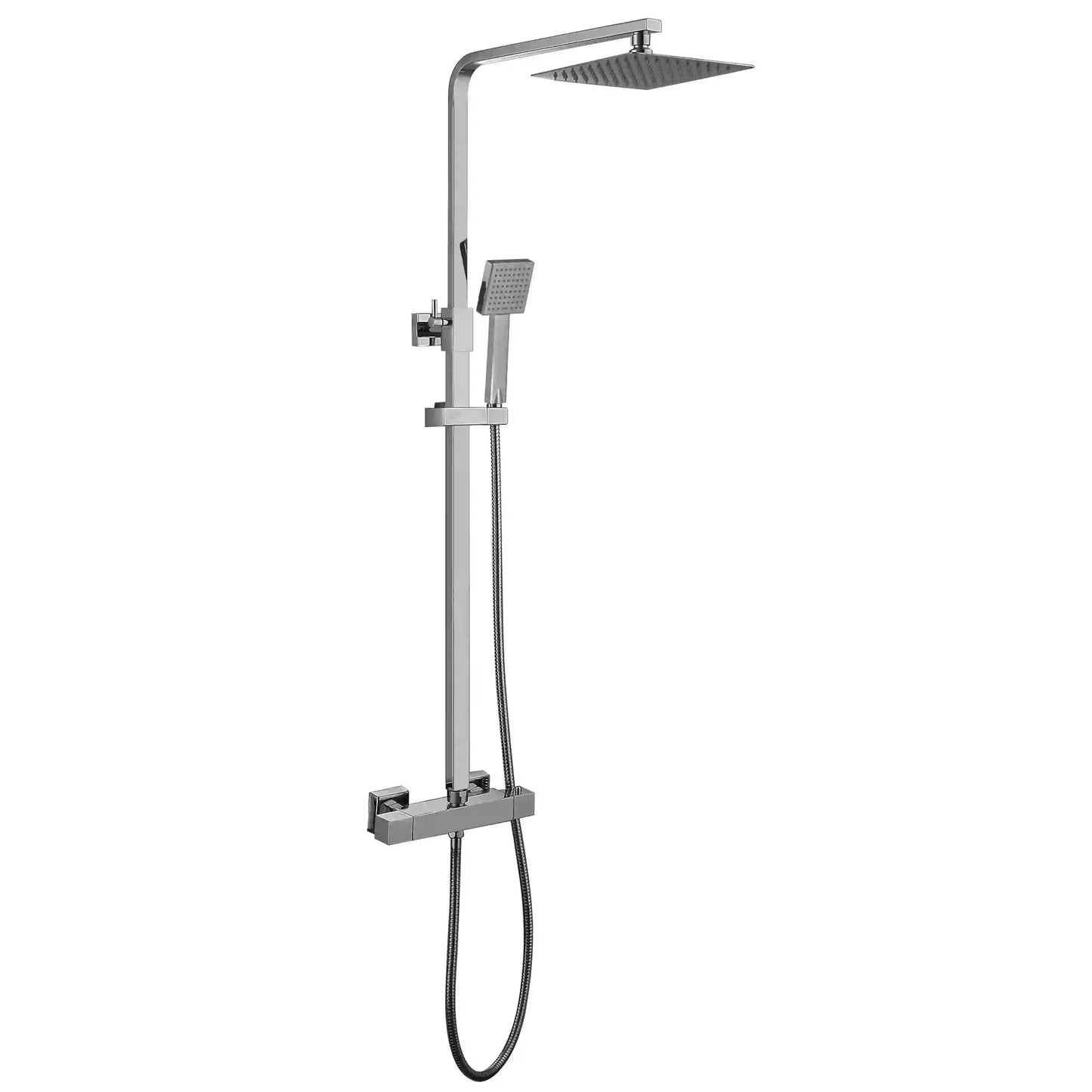 Square Exposed Riser Rail Kit – Chrome Finish