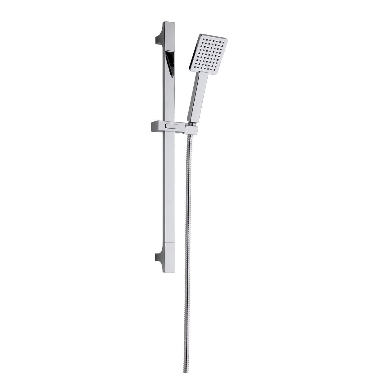 Square Slider Rail Kit – Chrome Finish | Adjustable Wall-Mounted Shower Rail