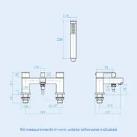 Chrome Bathroom Basin Mixer Tap Bath Shower Mixer Tap & Waste