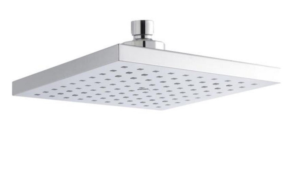 Square ABS Shower Head 200mm | Modern Bathroom Rainfall Shower | Easy Install