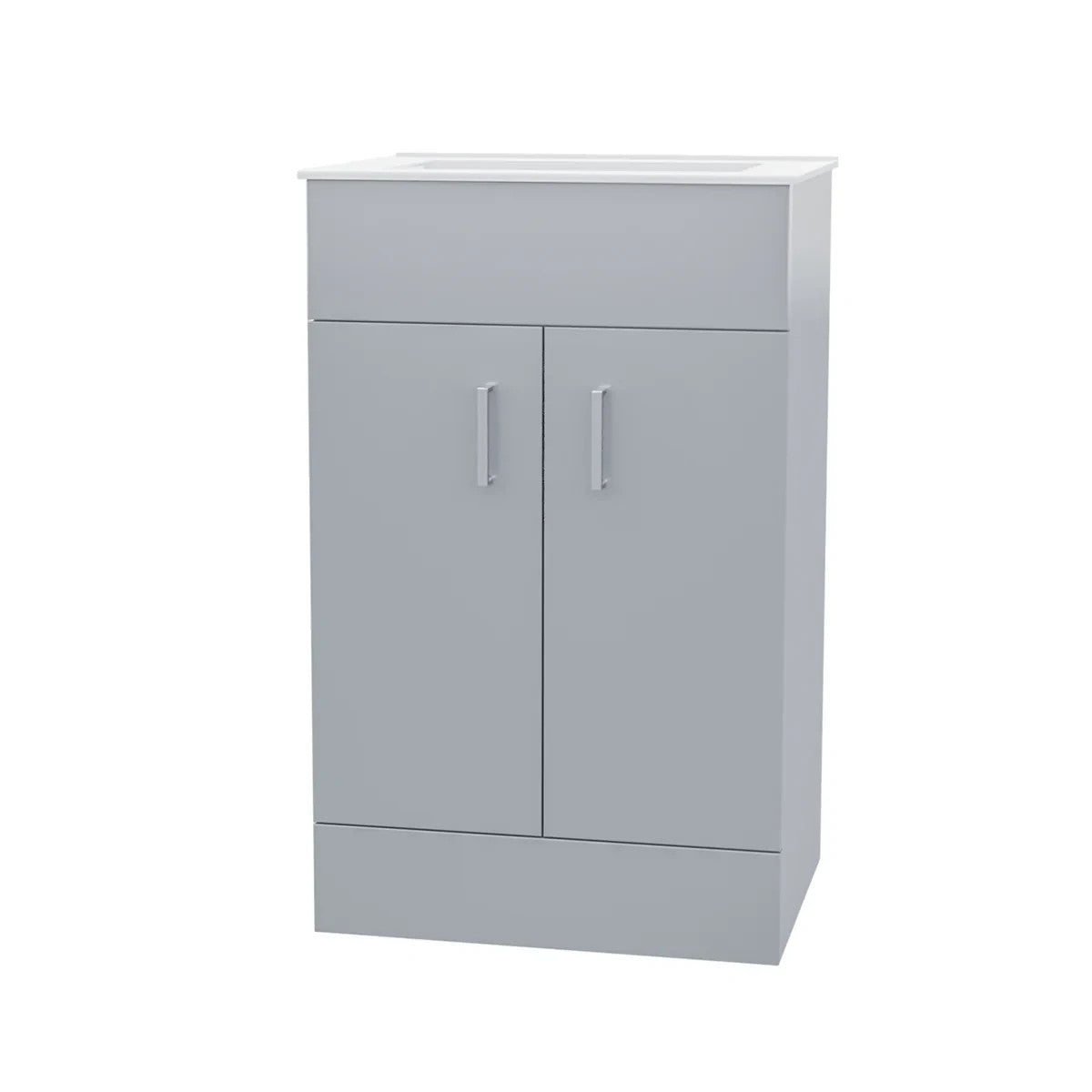 DEVON 500 Floorstanding Doors Matt Grey Ceramic Basin - 510w x 840h x 395d