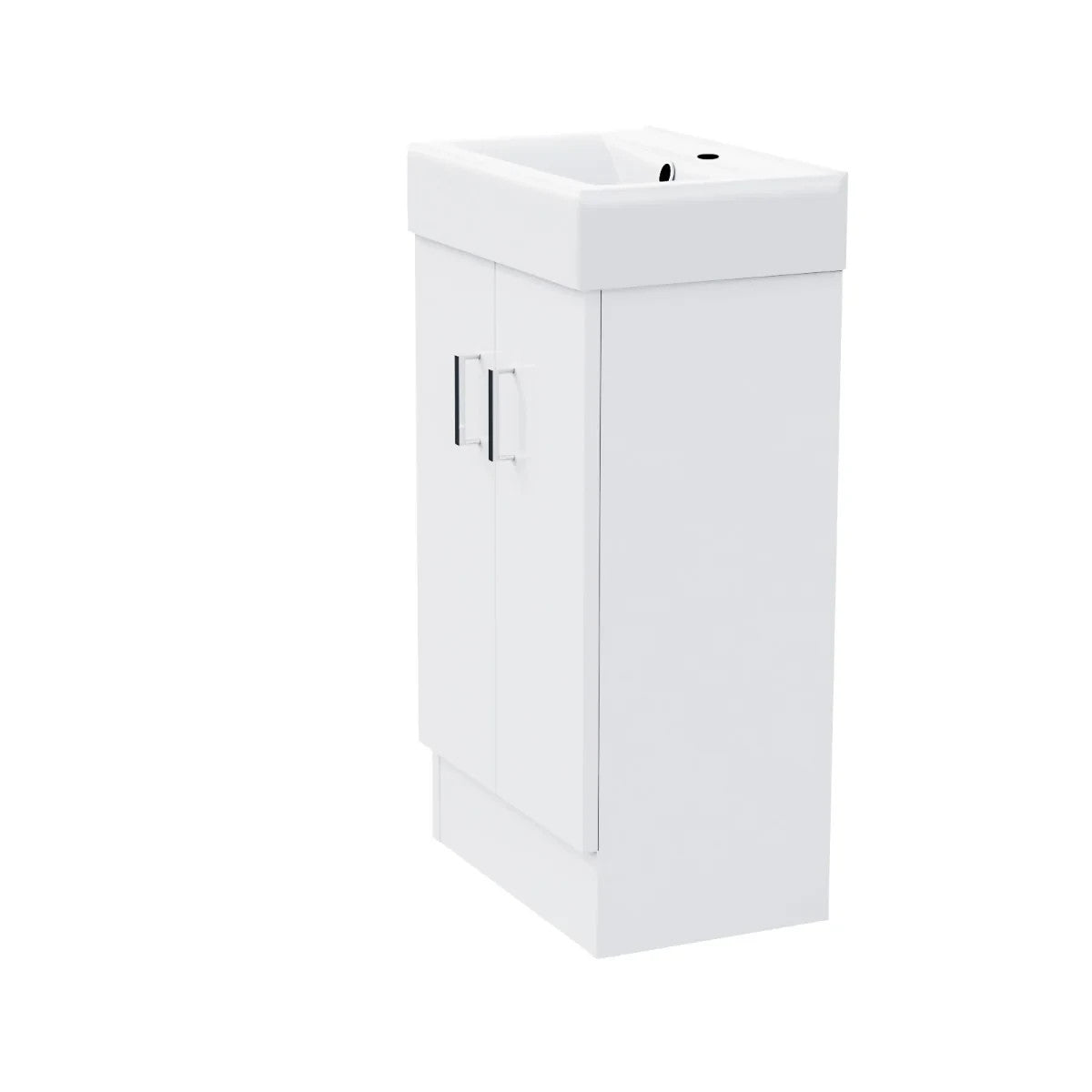 DEVON 450 Floorstanding White Ceramic Basin - 450w x 810h x 310d
