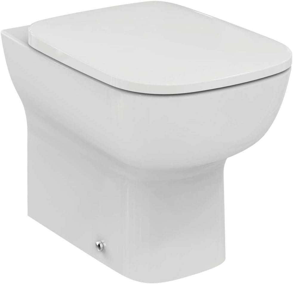Blu Rimless Comfort Height Back to Wall Pan & Soft Close Seat - White 360w x 450h x 480d