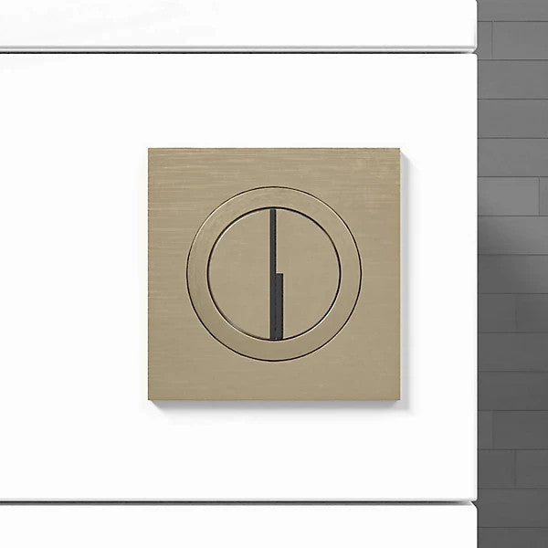 Brushed Brass Dual Flush Push Button Plate 63w x 63h for FAC001N & FAC001S