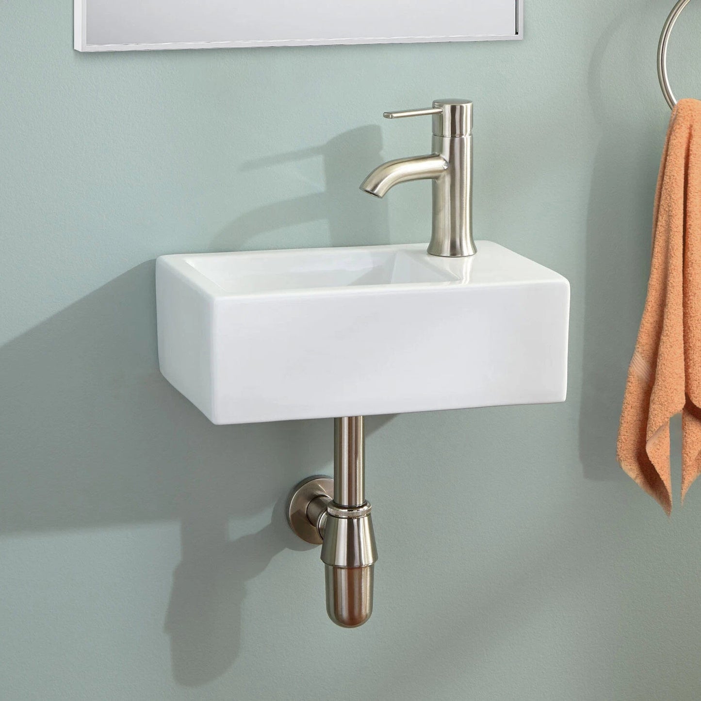 Countertop or Wall Hung Basin LEFT HANDED - Waste & Fixing Kit Not Include