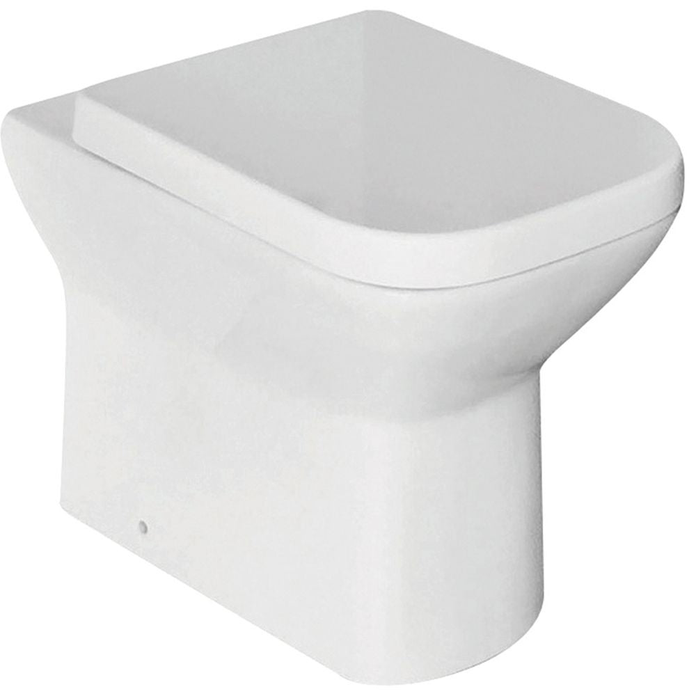 Fife Rimless Back to Wall Pan & Soft Close Seat 360w x 400h x 600d - White