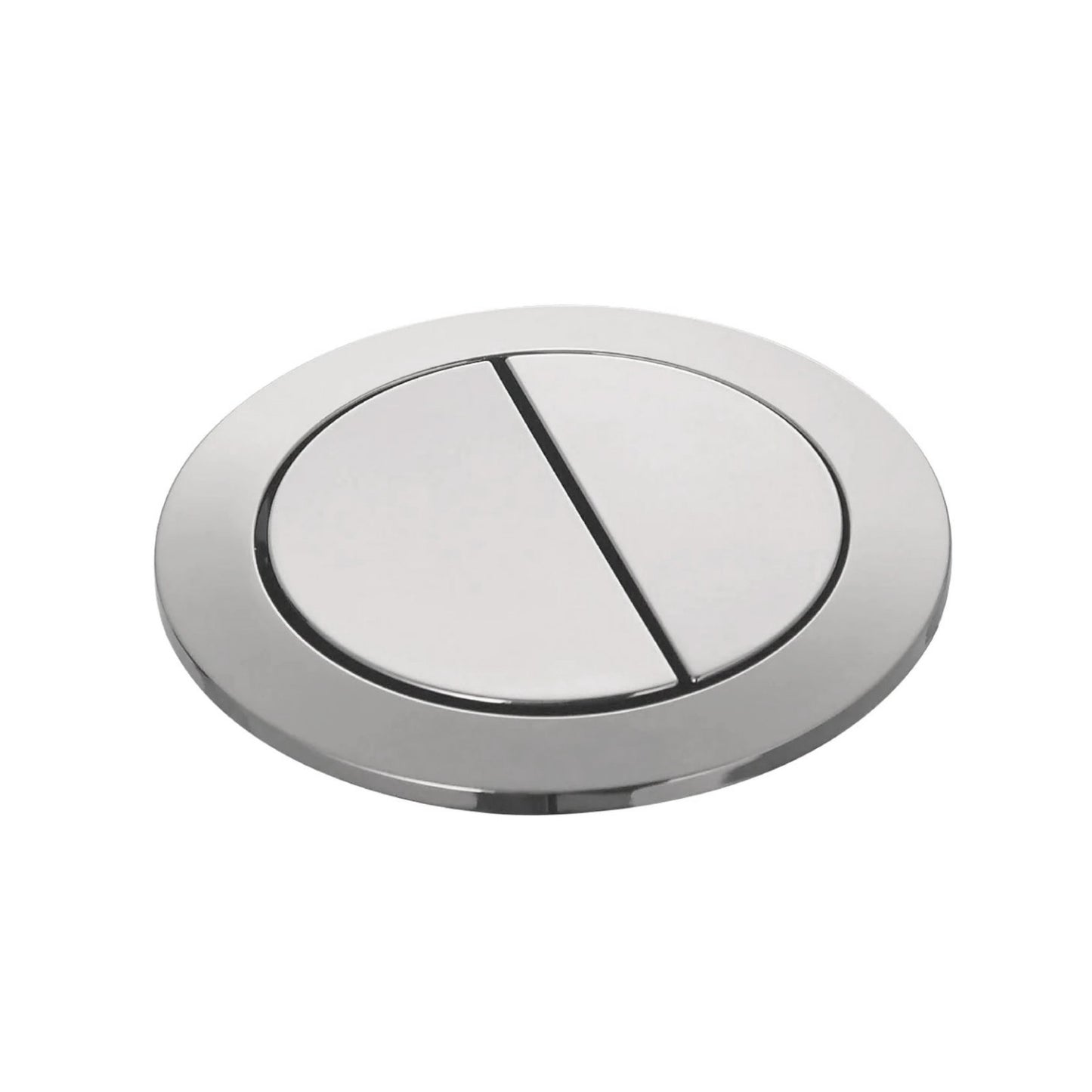 Chrome Round Dual Flush Toilet Button Universal Fit - Water Saving