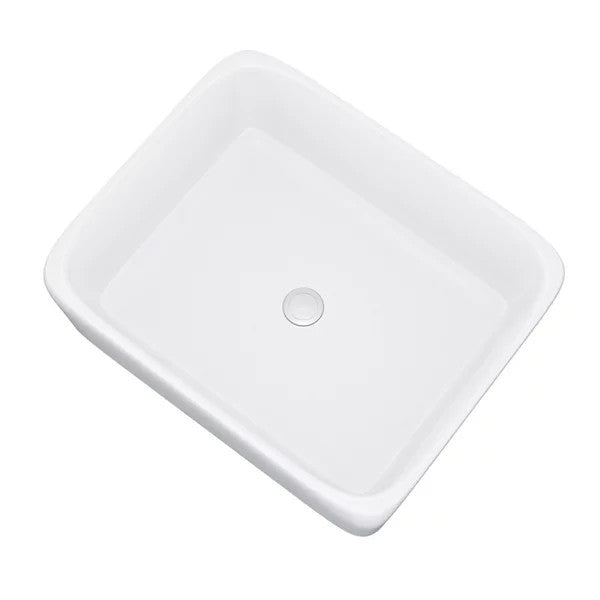 Countertop Basin White 380w x 135h x 480d - Waste Not Included
