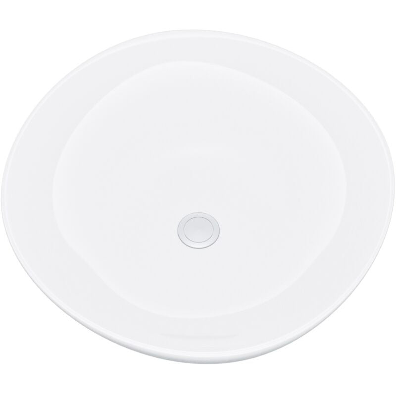 Round Countertop Basin White 400w x 115h x 400d - Waste Not Included