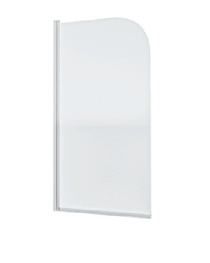 Radius Edge Bath Screen with Double Panel & Towel Bar 6mm Thick - 1000 x 1400mm