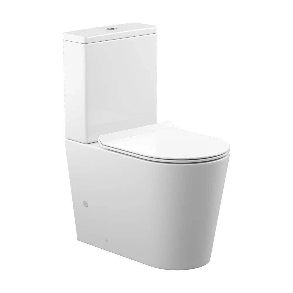 Delta Rimless Comfort height Close Coupled Toilet & Soft Close Seat 390w x 450h x 625d