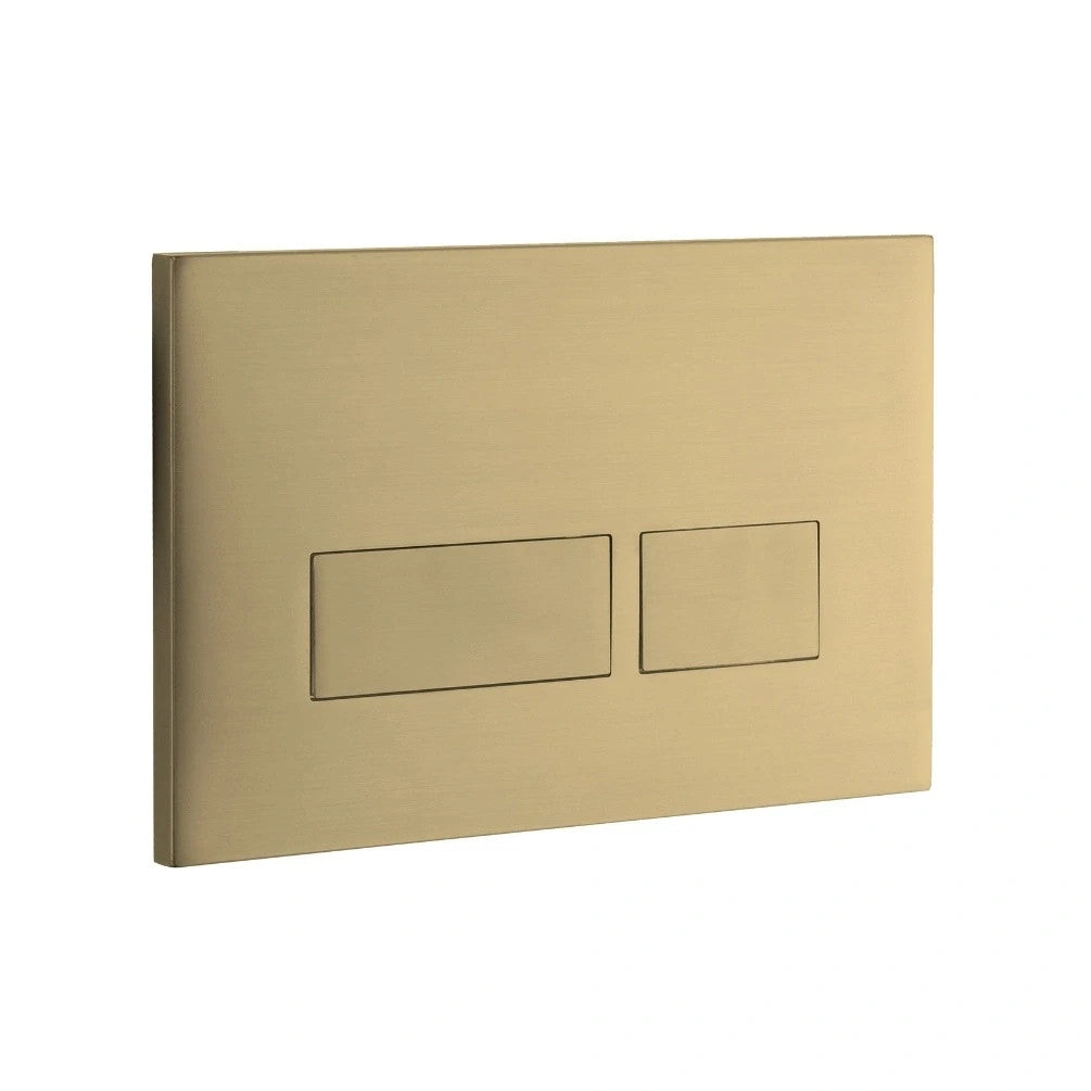 Square Flush Plate Brushed Brass•PUSH Button Can Only Used for WC Frame 236W x 152h