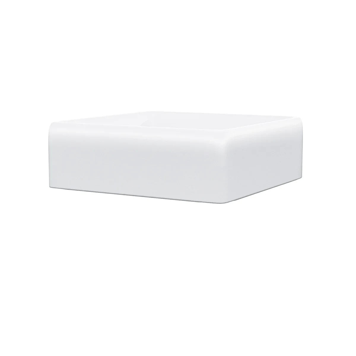 Square Countertop Basin White 380w x 135h x 380d - Waste Not Included