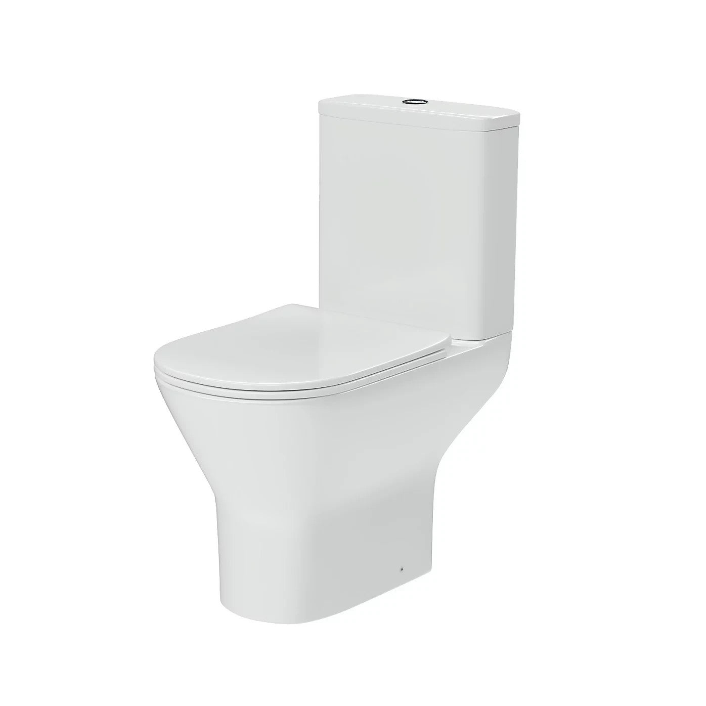 Esen Rimless Comfort Height Close Coupled Toilet & Soft Close Seat - White 375W 460H 635D