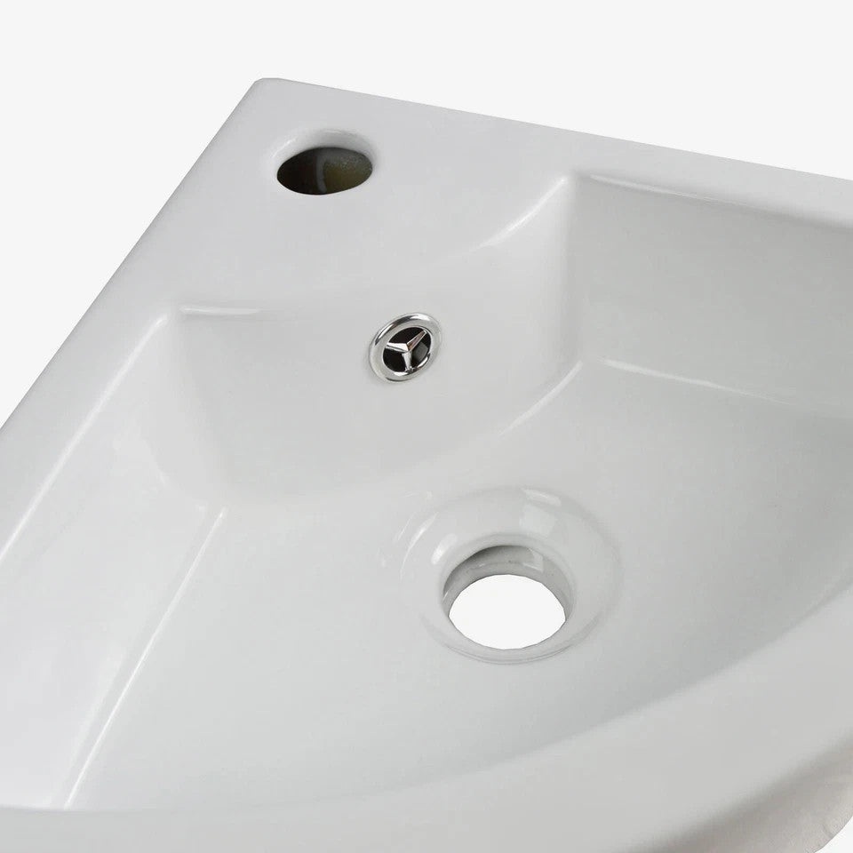 Quarter Circle Corner Countertop or Hung Basin- Waste & Fixing Kit Not Included