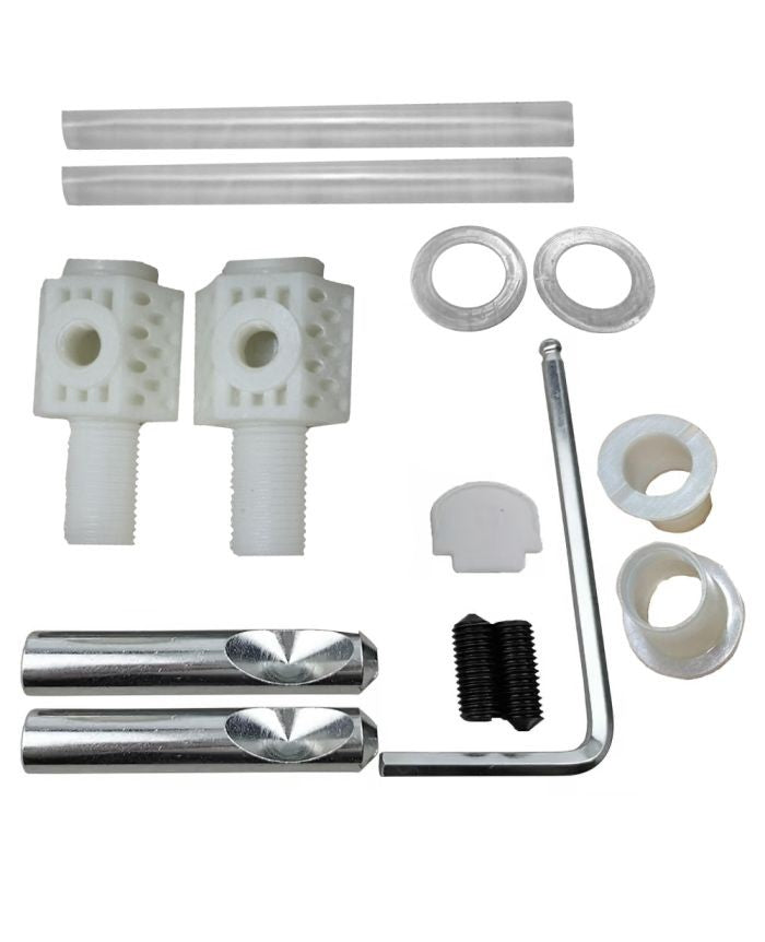 Pair of Zink Plated Fixing Bolts Kits Wall Hung Toilet Fittings - Long