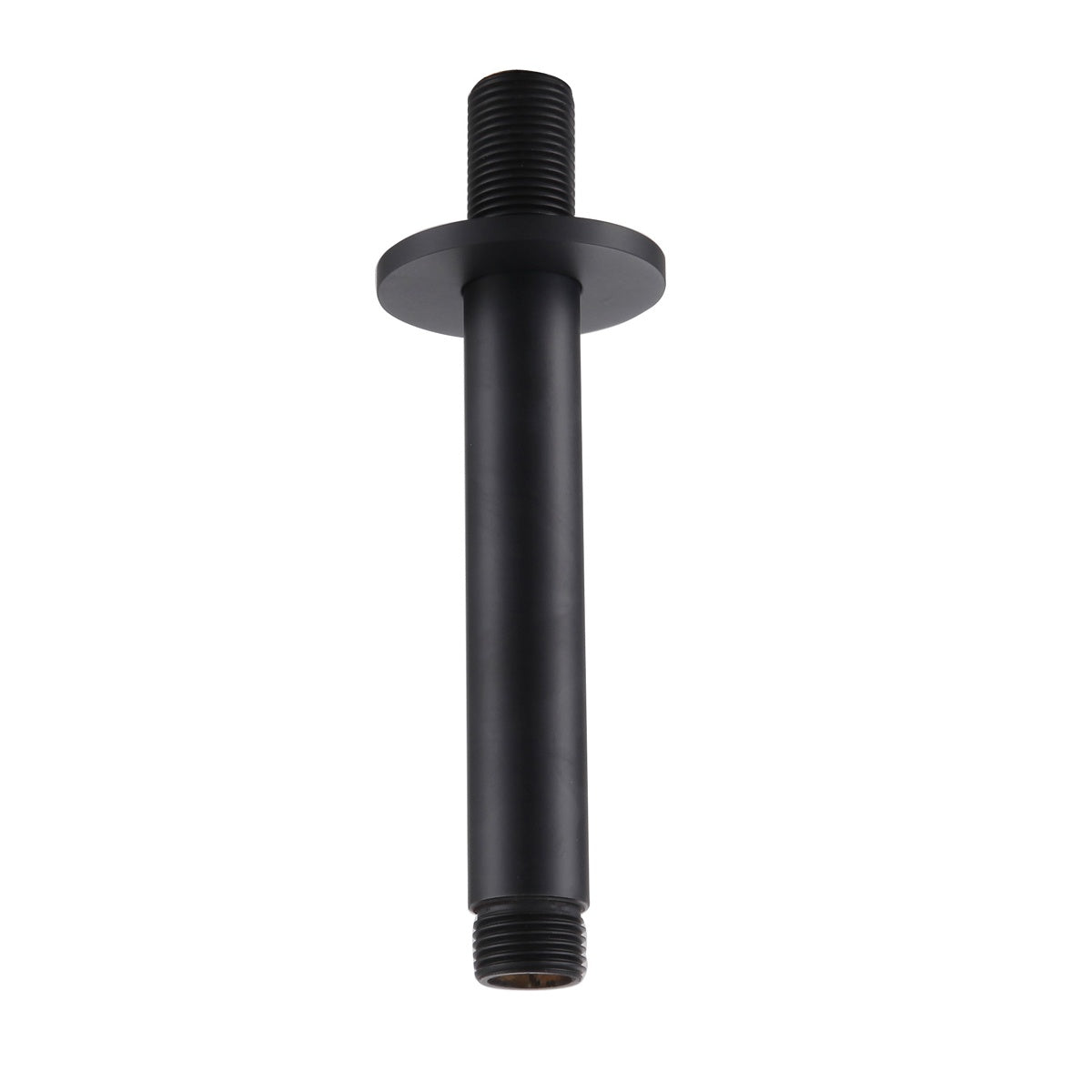 Round Ceiling Shower Arm – Matte Black, 120mm