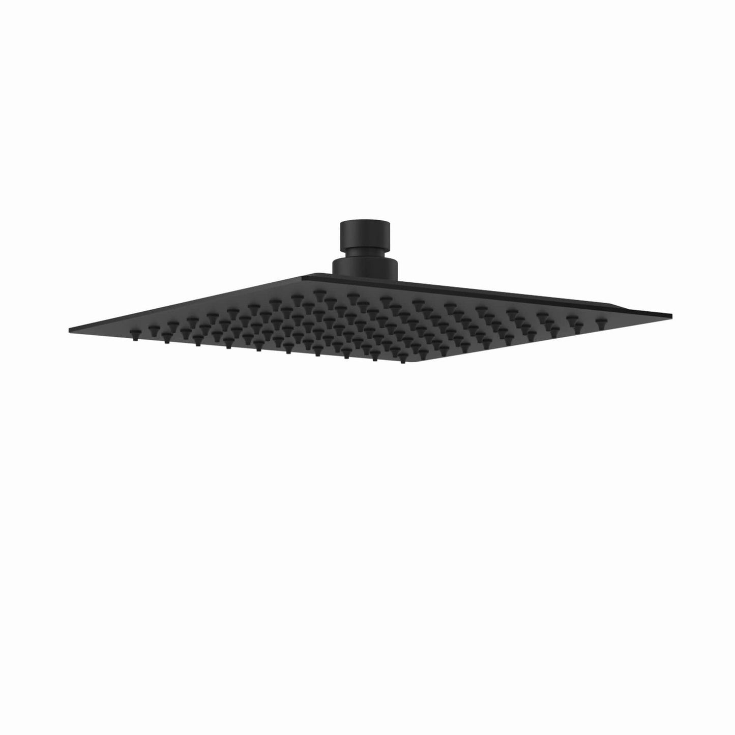 Square Ultra Slim Rainfall Shower Head 200mm Matt Black