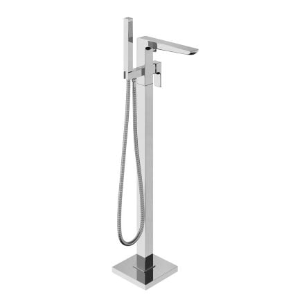 Zenith Freestanding Bath Shower Mixer Tap with Handset – Chrome Finish