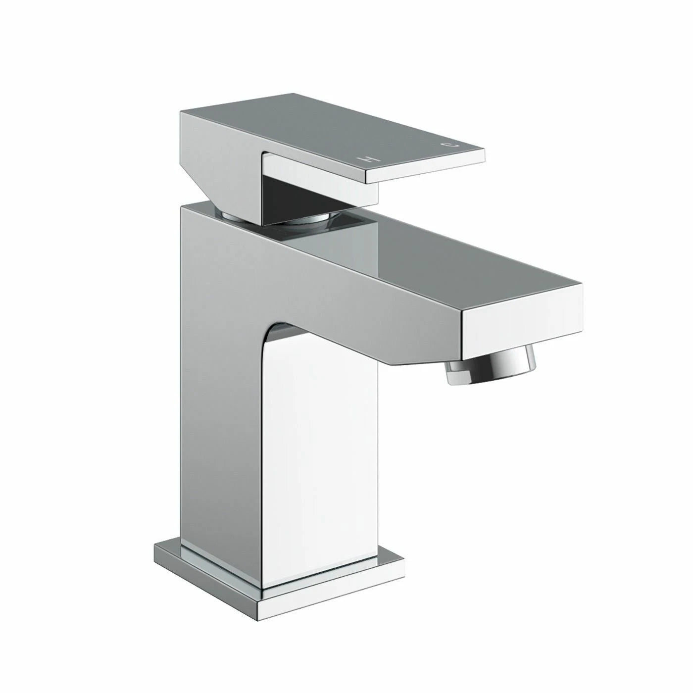 Raldo Modern Chrome Bathroom Basin Sink Square Mixer Luxury Single Lever Tap