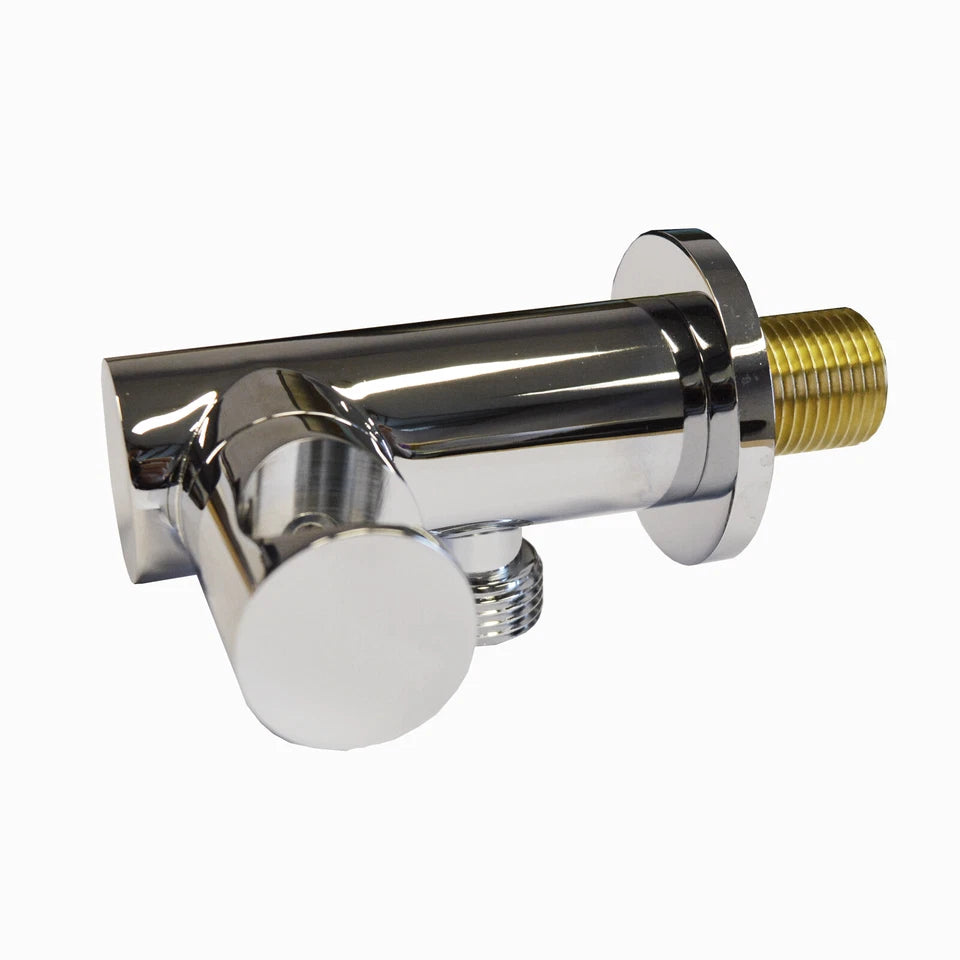 Round Adjustable Shower Handset Wall Bracket Modern Bathroom Fixture