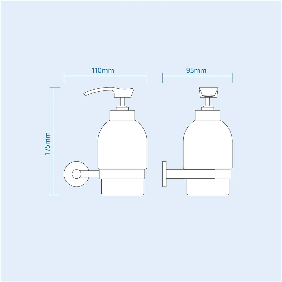 Alpha Matte Black Wall Mounted Soap Dispenser – Bathroom Accessory