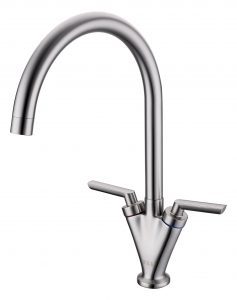 Twin Handle Kitchen Tap – Modern Swivel Spout Mixer