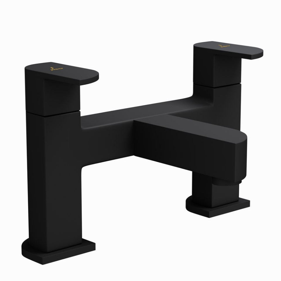 Matte Black Bath Filler Mixer Tap – Dual Lever Modern Design