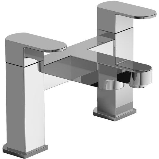 Nes Home Kento Chrome Square Bath Filler Mixer Tap