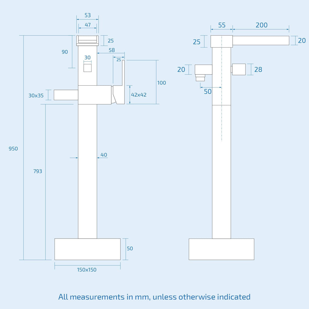 Freestanding Bath Shower Mixer Tap Matt Black – Modern Waterfall Design