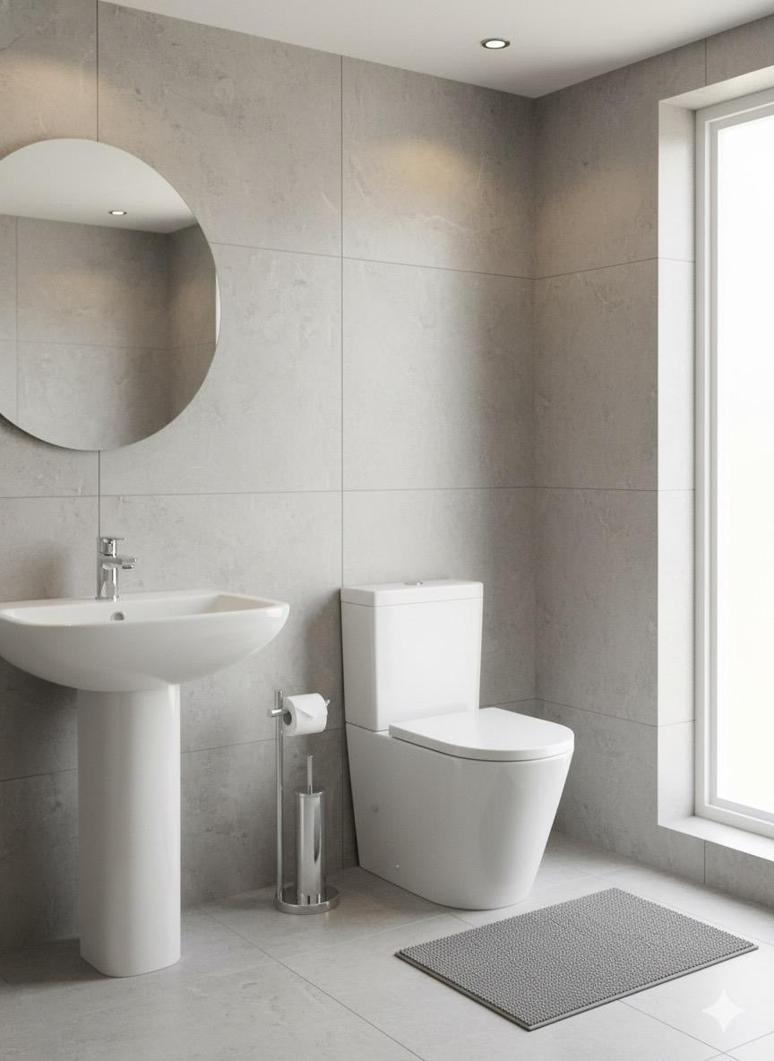 Delta Rimless Close Coupled Toilet & Soft Close Seat 365w x 400h x 610d